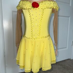 Yellow figure skating dress Belle